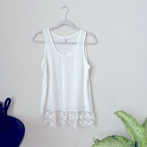 Charming Charlie White Sleeveless Blouse
